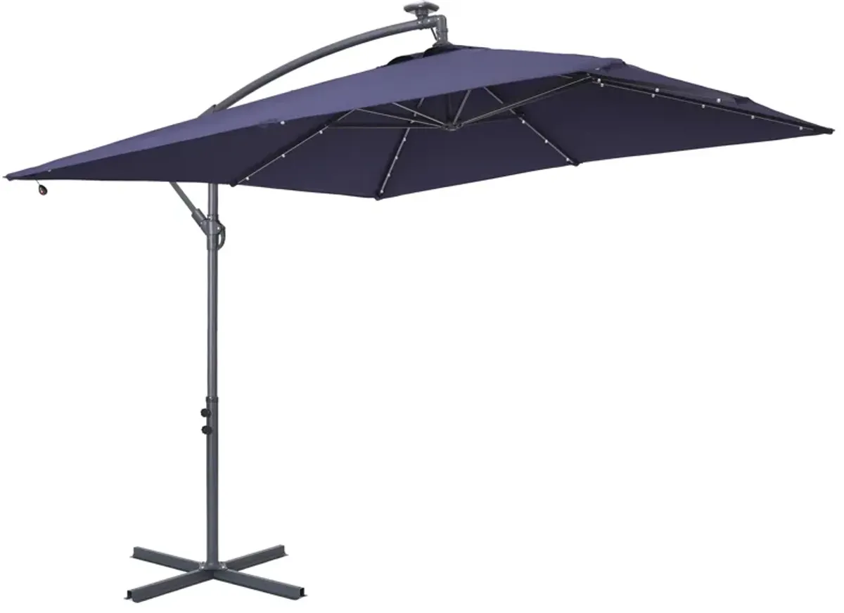 8.5-ft Powered Push-button Tilt Cantilever Patio Umbrella.