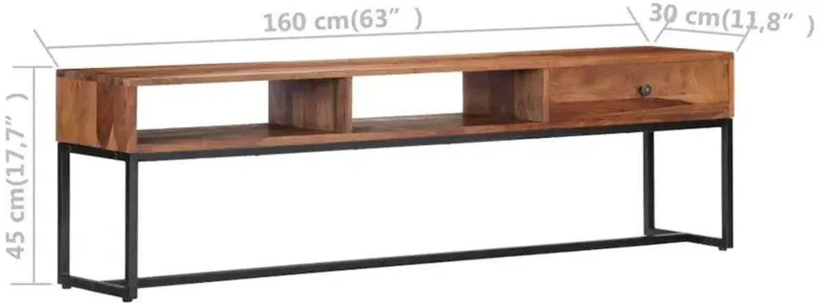 vidaXL TV Cabinet Solid Sheesham Wood