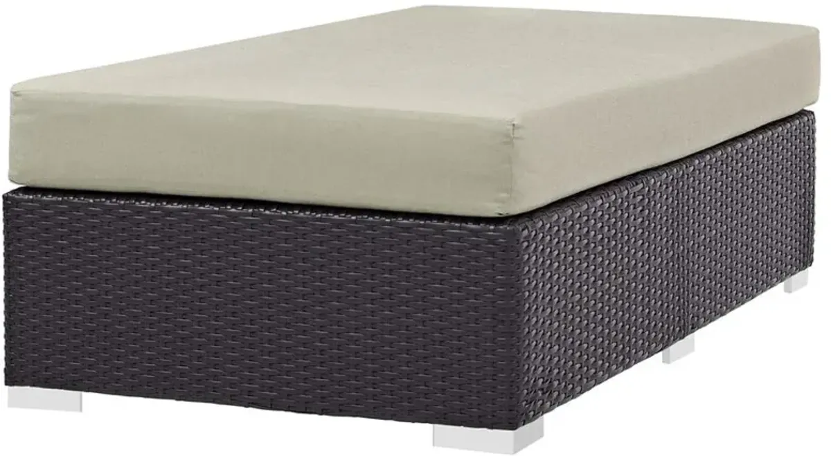 Modway Convene Outdoor Patio Fabric Rectangle Ottoman