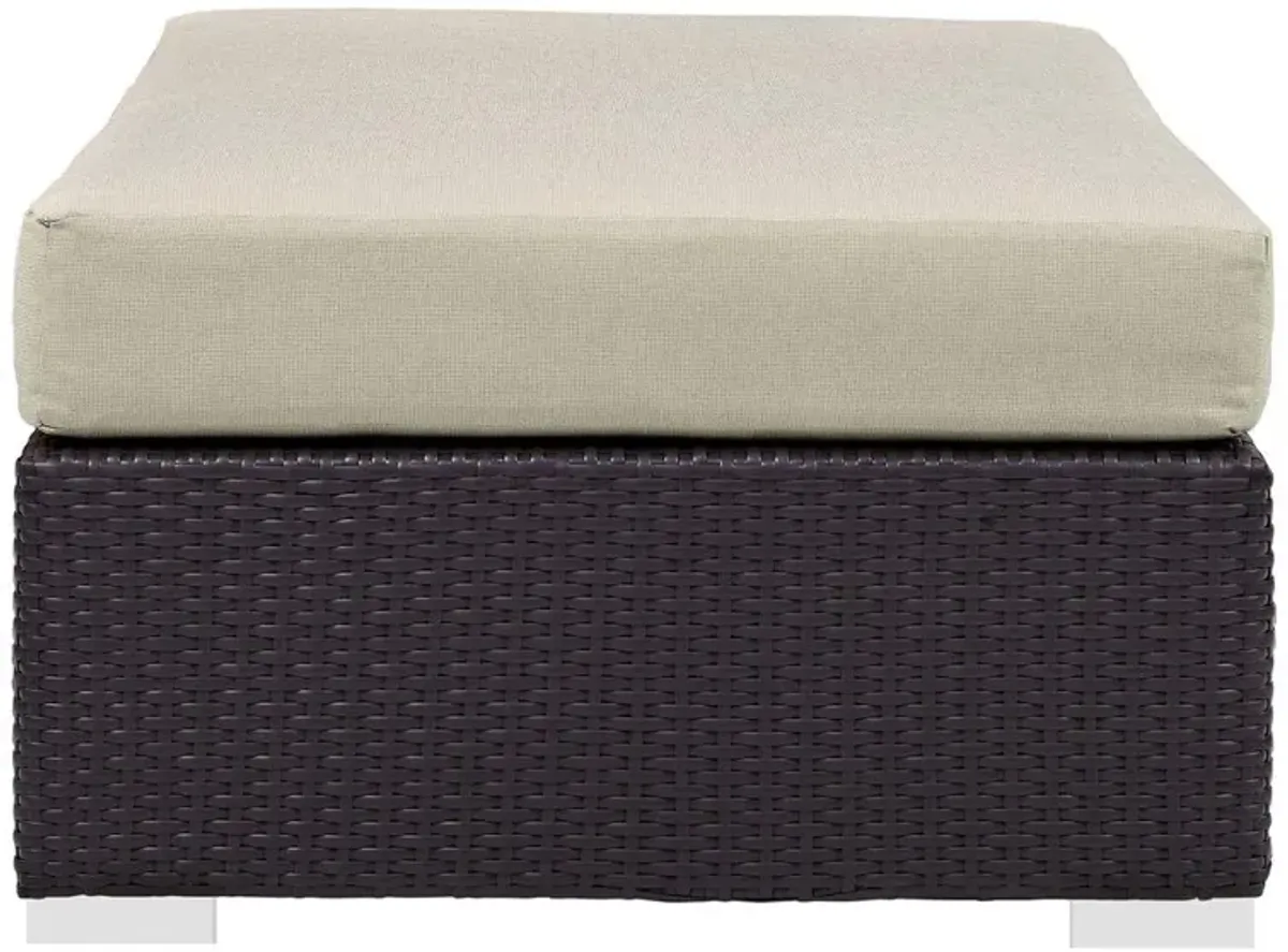 Modway Convene Outdoor Patio Fabric Rectangle Ottoman