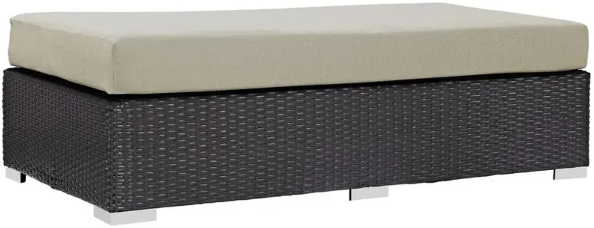 Modway Convene Outdoor Patio Fabric Rectangle Ottoman