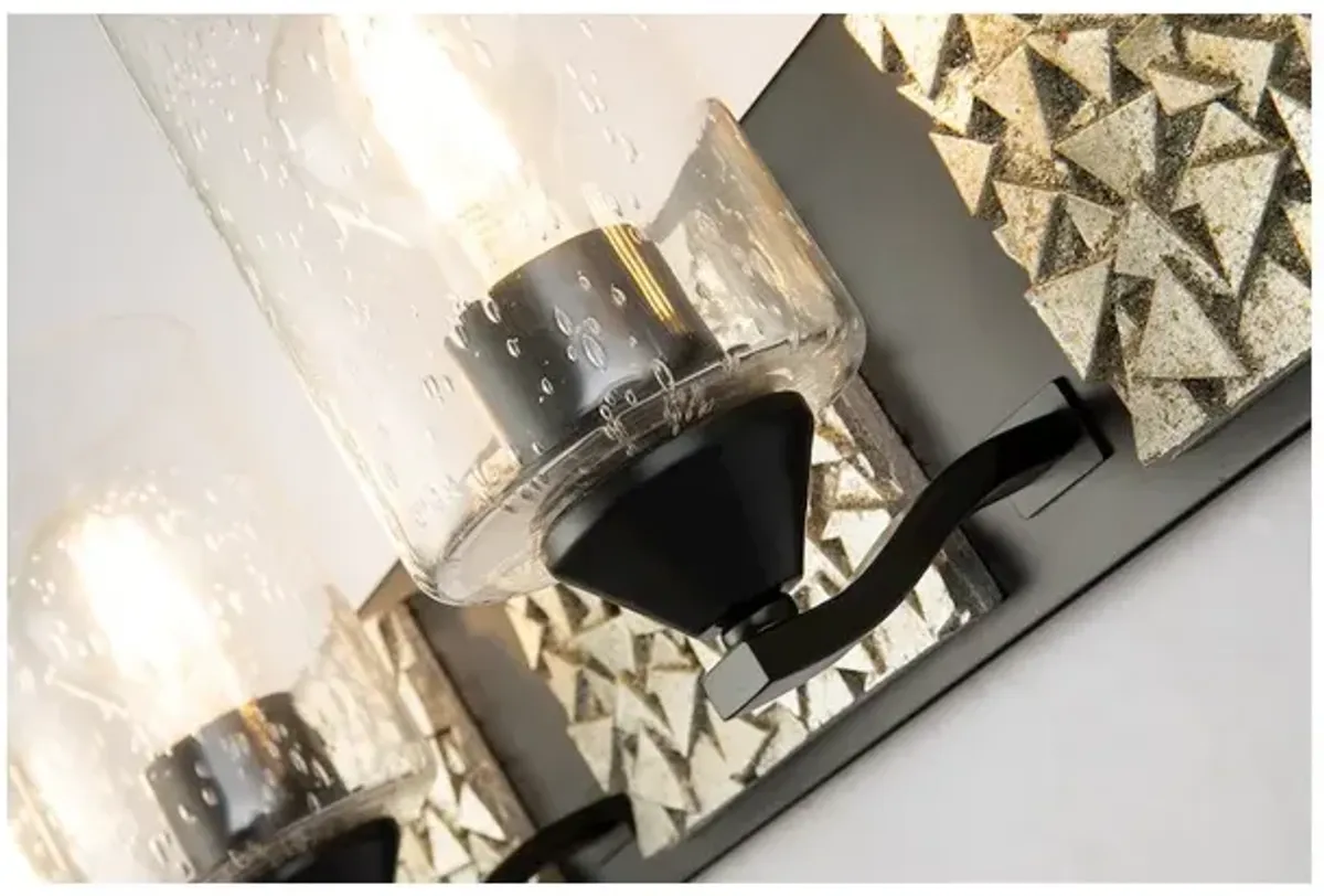 Lucas McKearn Bocage 4 Light Bath Bar In Matte Black And Silver