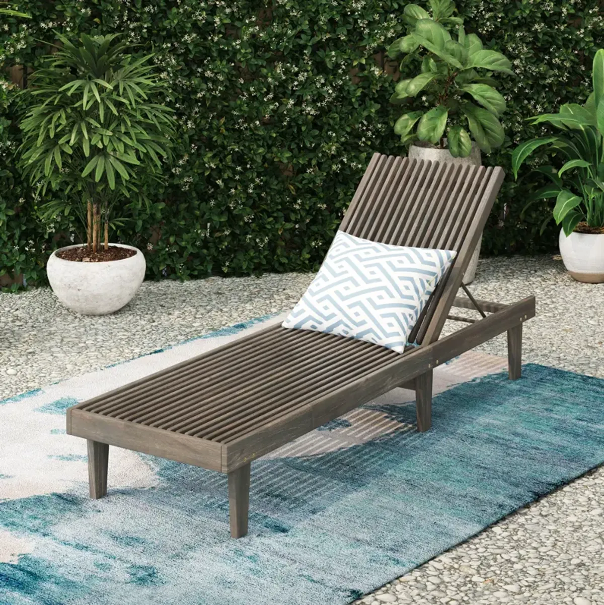 Merax Wood Outdoor Folding  Lounge Chair