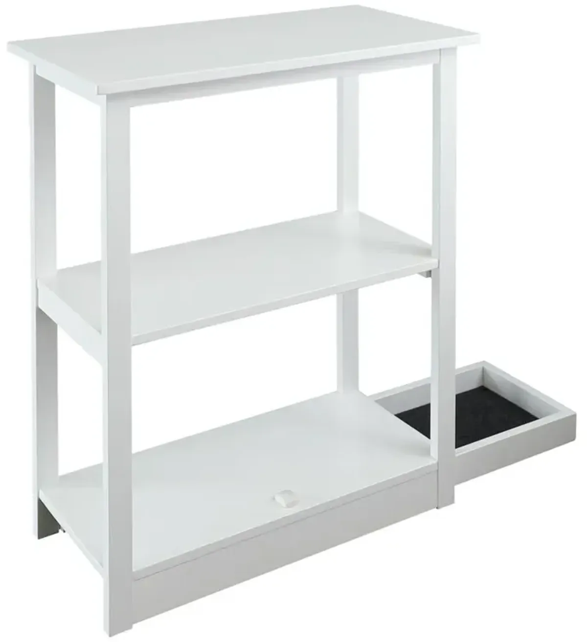 Adams 3-Shelf Bookcase with Concealed Sliding Track, Concealment Furniture