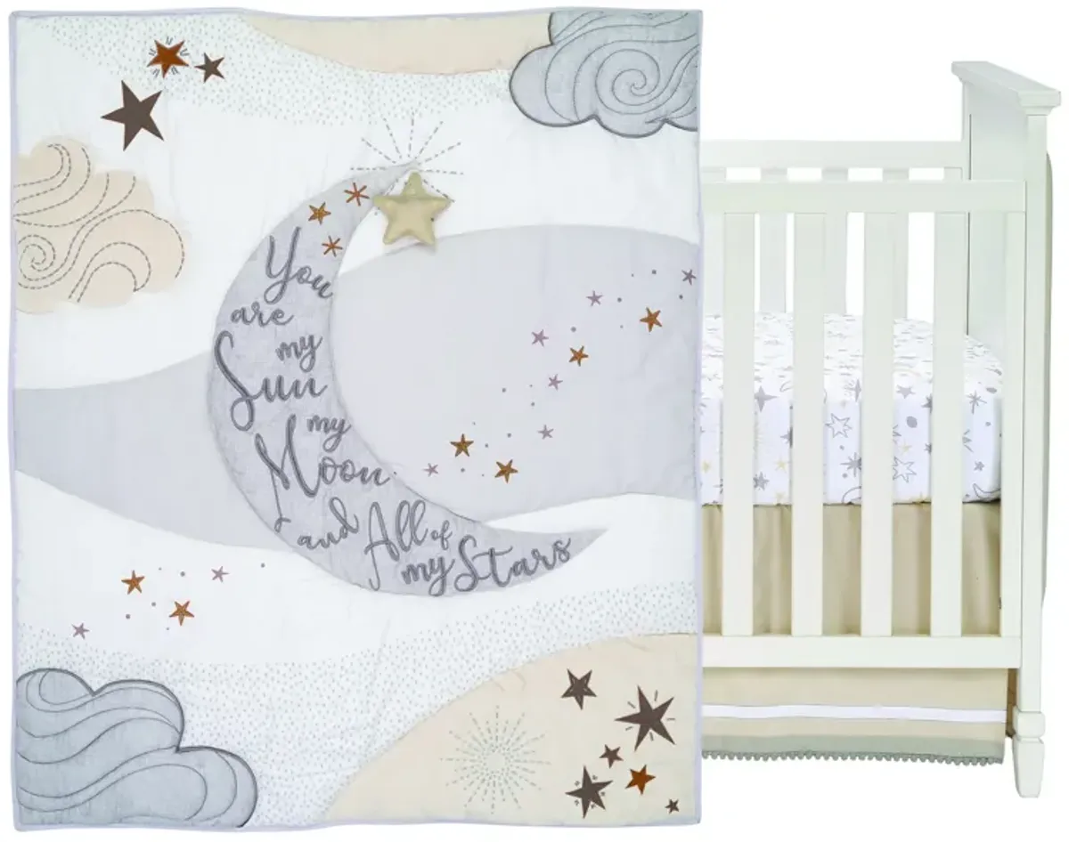 Lambs & Ivy Goodnight Moon 3-Piece Celestial Nursery Baby Crib Bedding Set