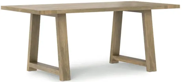 Whitley 72 inch Wide Solid Mango Farmhouse Dining Table in Grey Wash