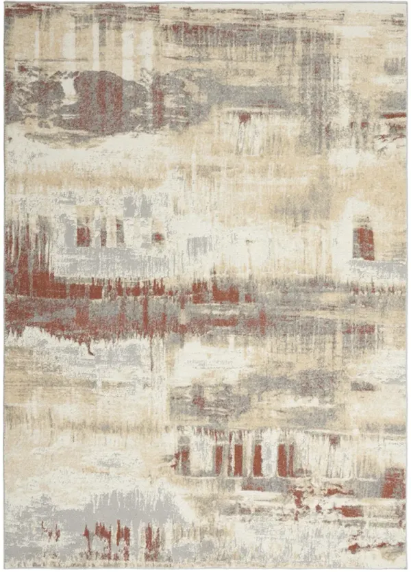 CK005 Enchanting ECH02 Gray/Rust 5'3" x 7'3" Rug