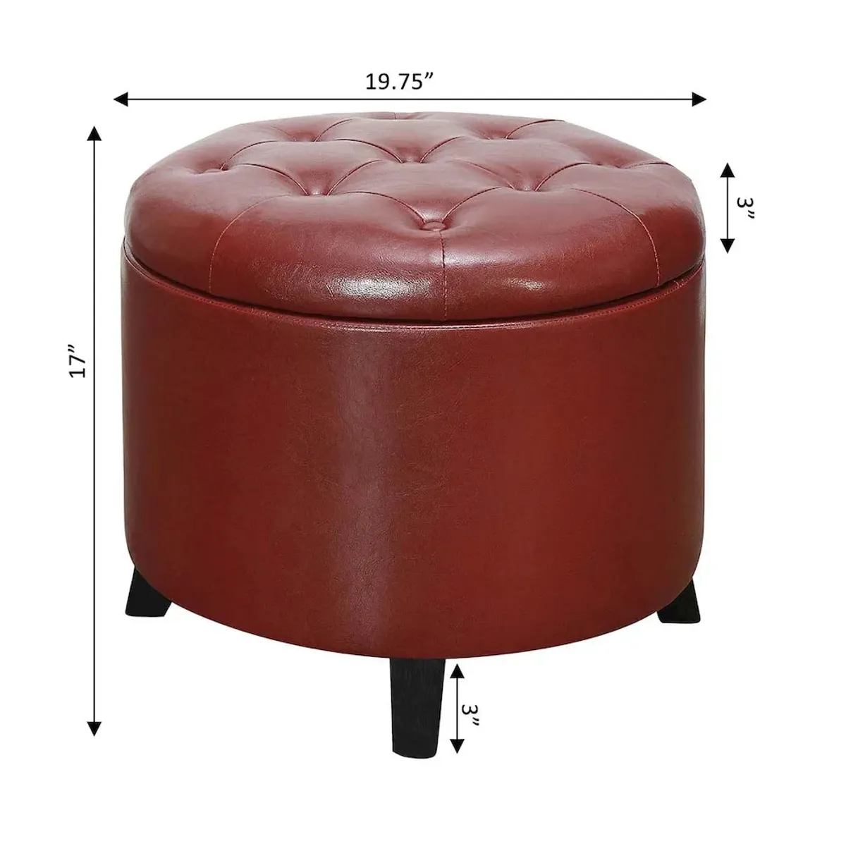 Convience Concept, Inc. Designs4Comfort Round Storage Ottoman