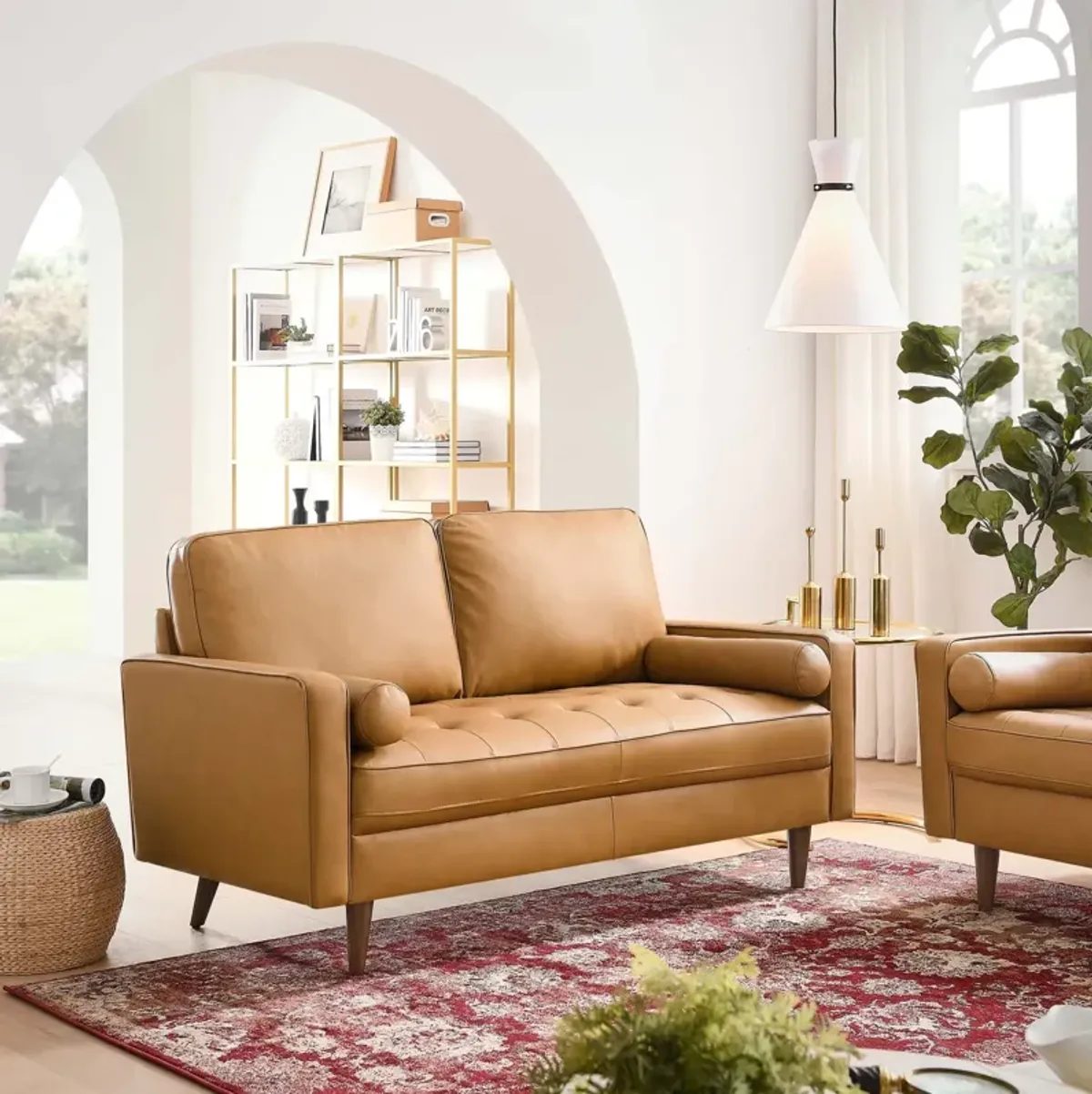 Valour Leather Loveseat