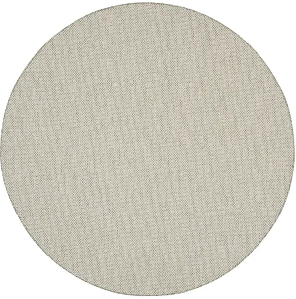 Courtyard COU01 Ivory/Silver 8' x Round Rug