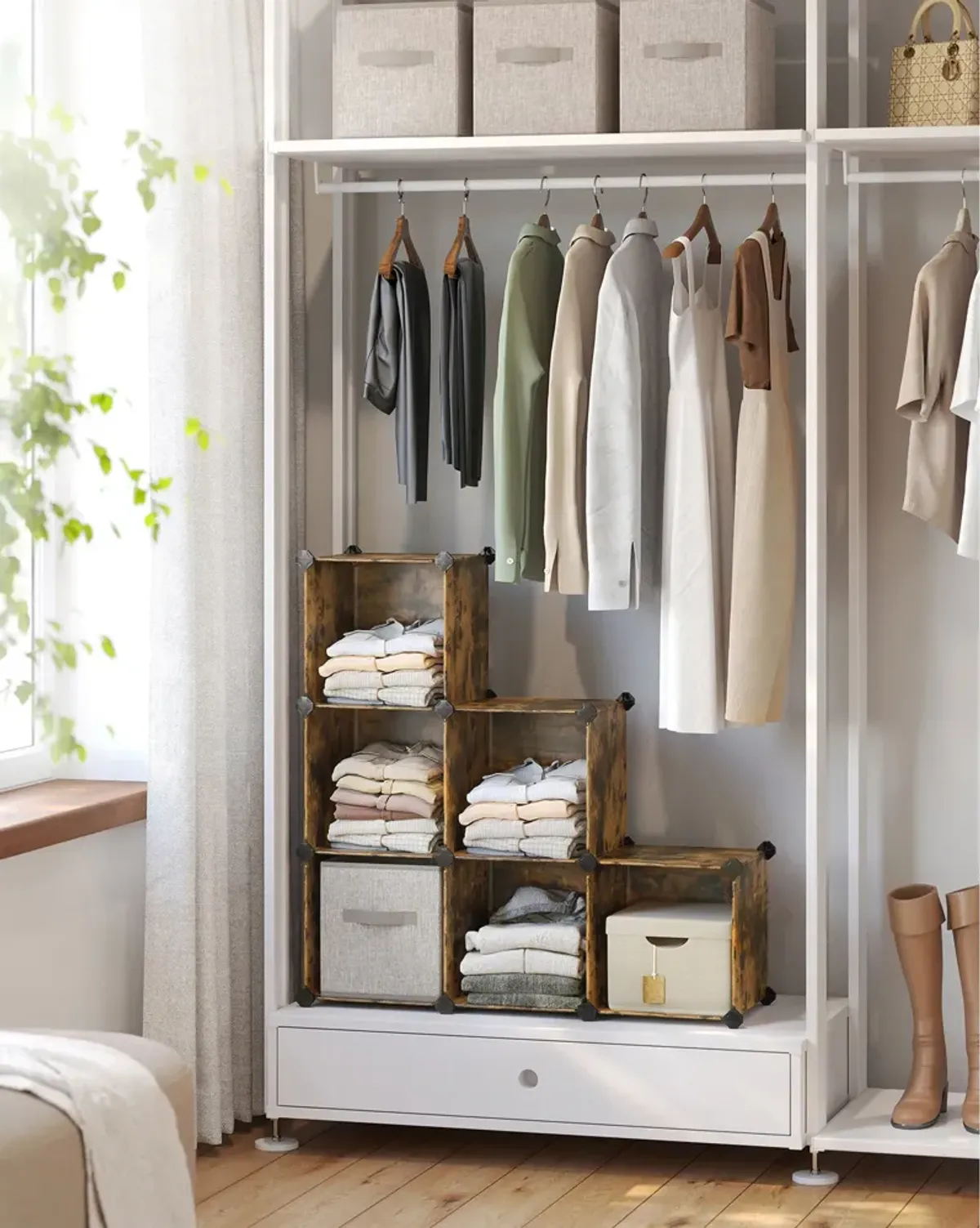 Storage Cube Organizer, DIY Closet Cabinet Chests Space-Saving