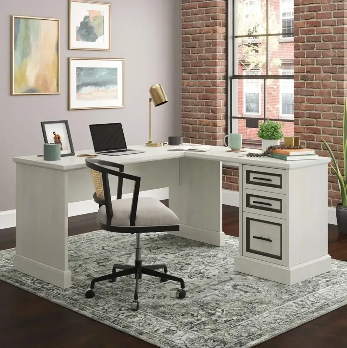 Sauder Carolina Grove L-Desk Wo