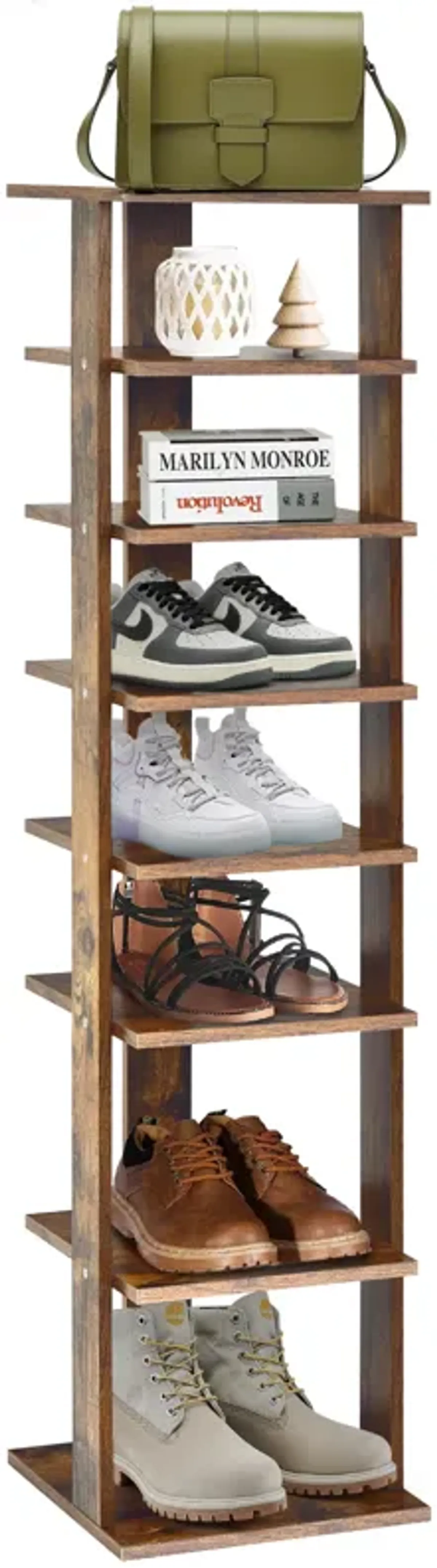 7-Tier Shoe Rack Practical Free Standing Shelves Storage Shelves