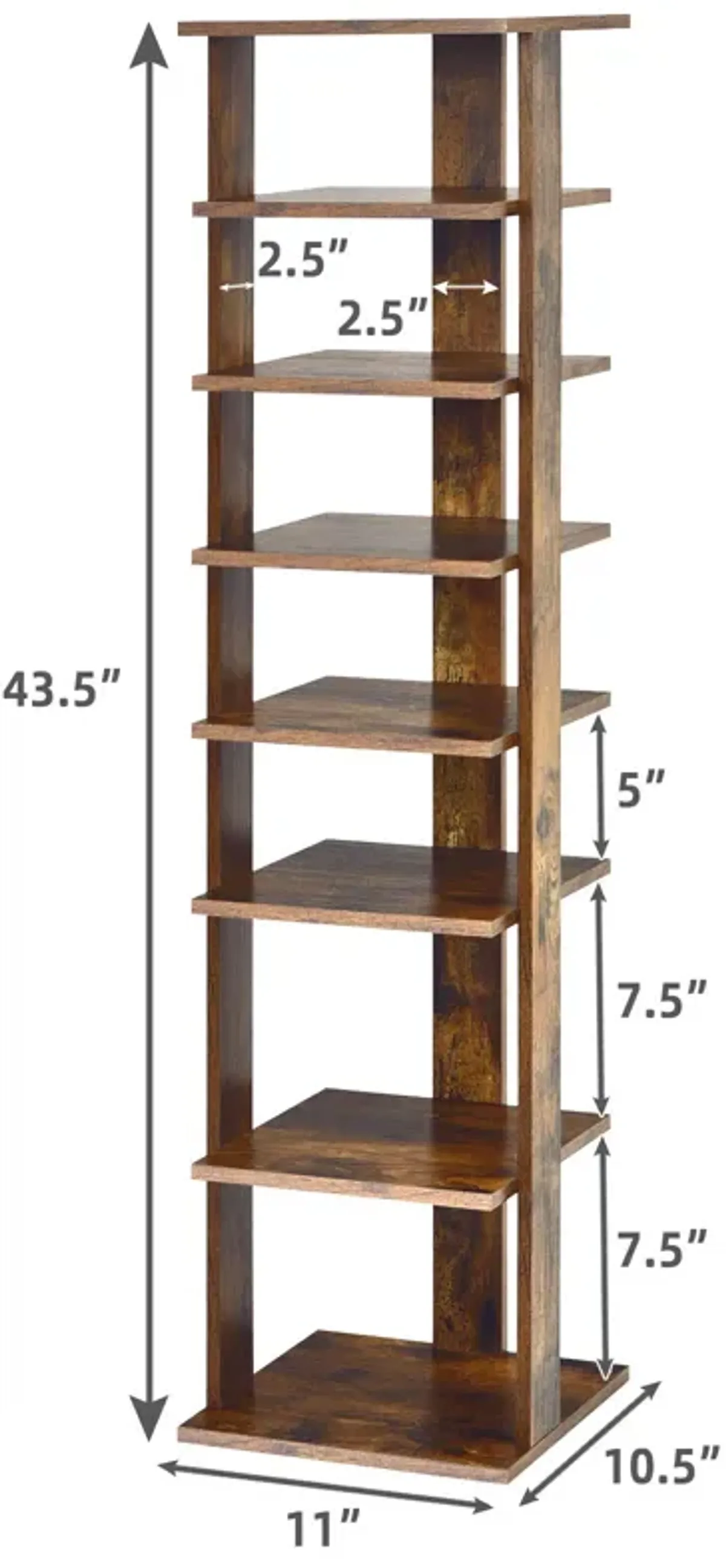 7-Tier Shoe Rack Practical Free Standing Shelves Storage Shelves