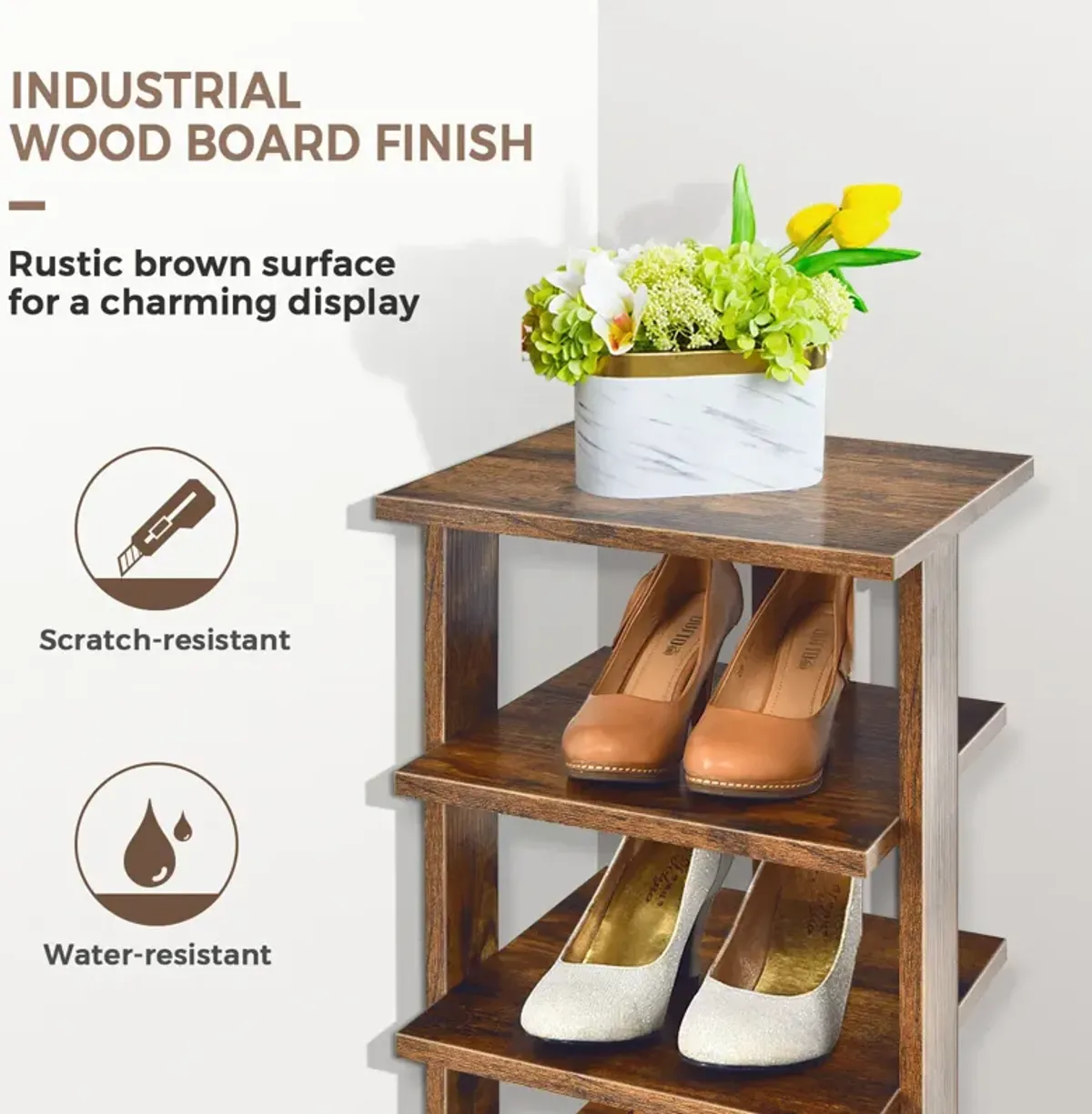 7-Tier Shoe Rack Practical Free Standing Shelves Storage Shelves