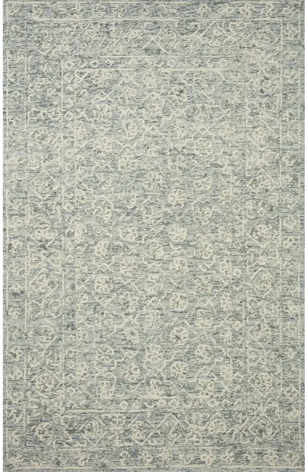 Cecelia CEC01 Ocean/Ivory 5' x 7'6" Rug