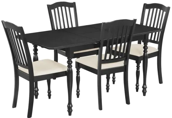 5-Piece Extendable Dining Set in Espresso