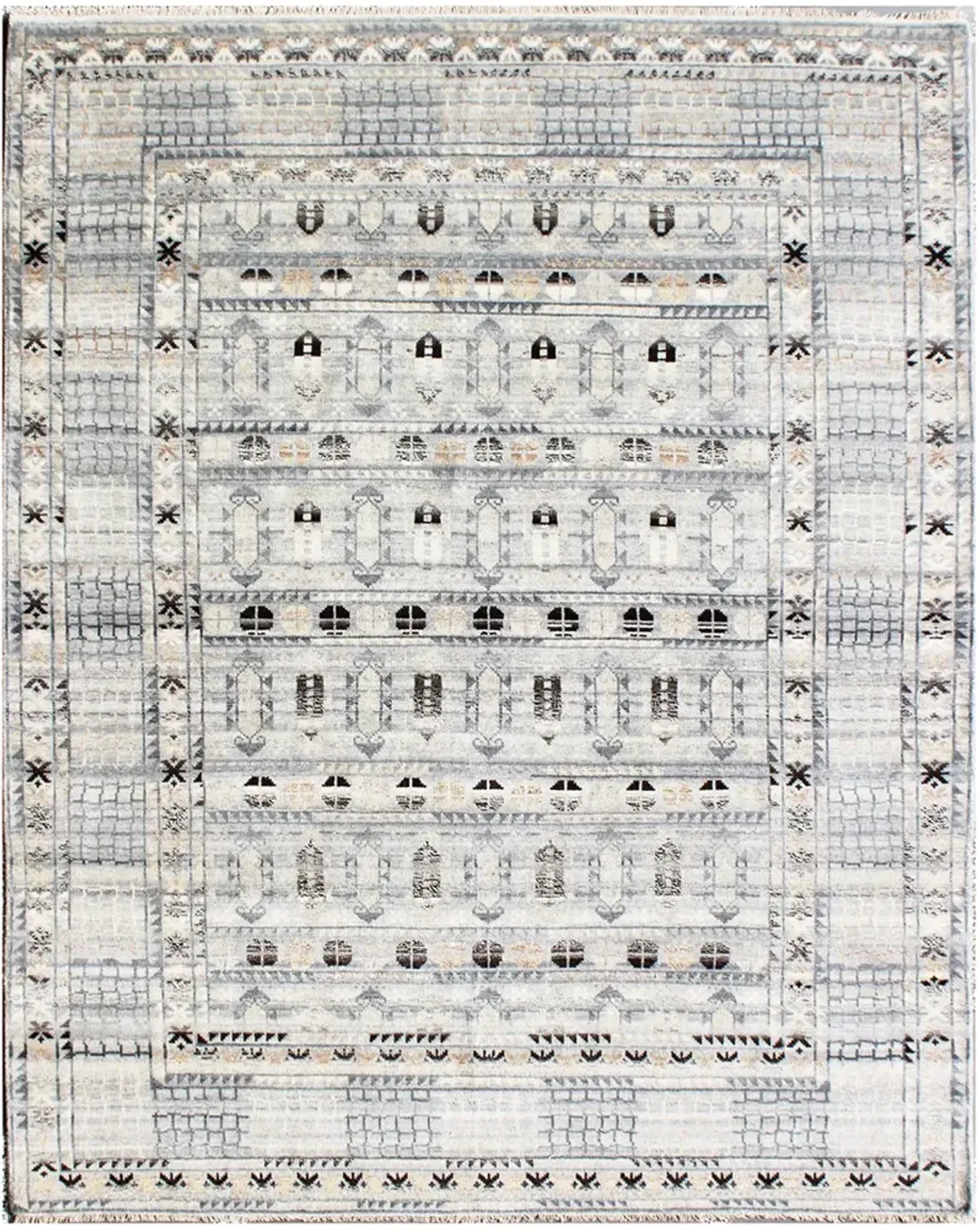 Polaris POL42533B Silver 9" x 12" Rug