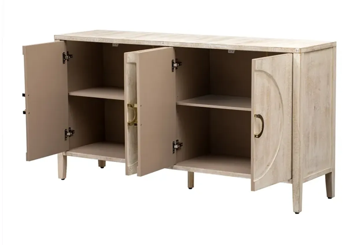 Merax Sophisticated Fir Veneer Sideboard Storage Cabinet
