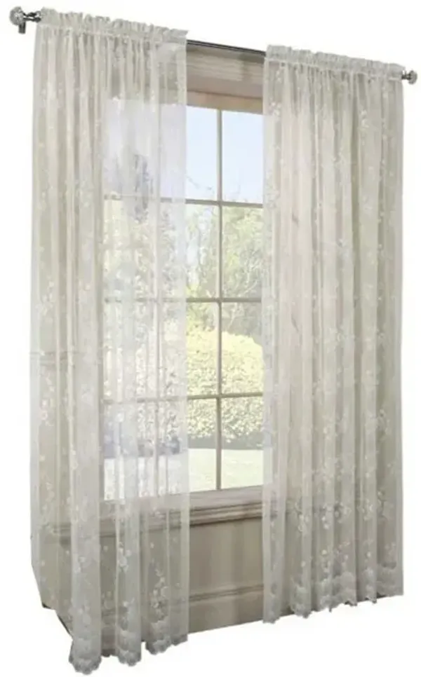 Commonwealth Habitat Mona Lisa Jacquard Lace Tailored Sheer Panel - 56x84" - Shell