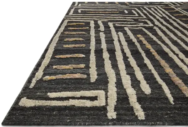 Naomi NAO05 Charcoal/Natural 2' x 3' Rug