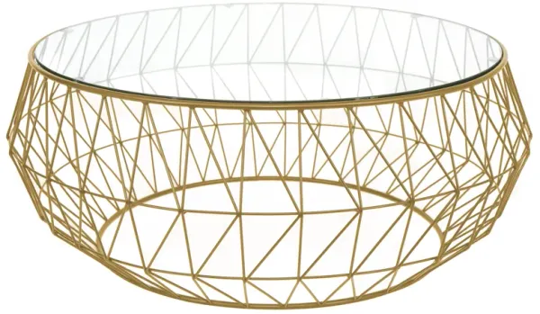 LeisureMod Malibu 39" Octagon End Table with Glass Top