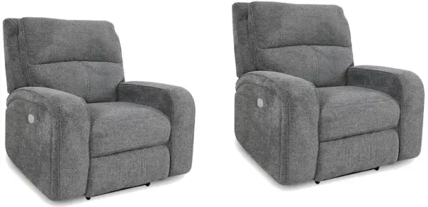 Parker Living Polaris - Bizmark Grey Power Recliner Two Pack
