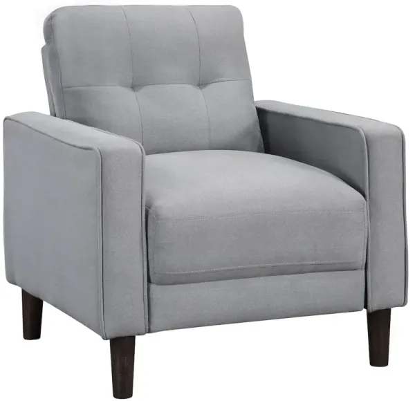 Bowen Upholstered Track Arm Tufted Accent Chair Grey