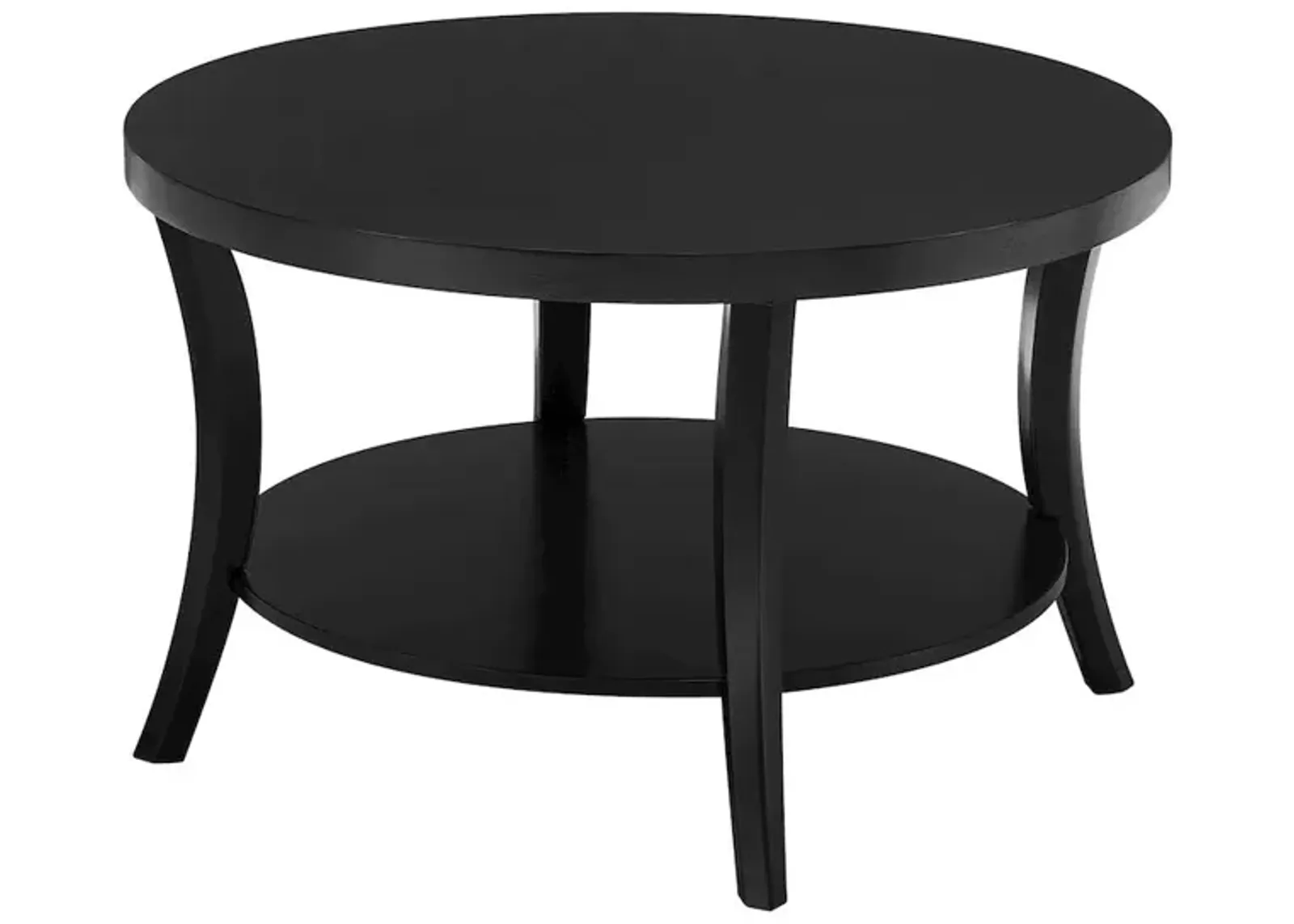 Convenience Concepts Charleston Round Coffee Table with Shelf