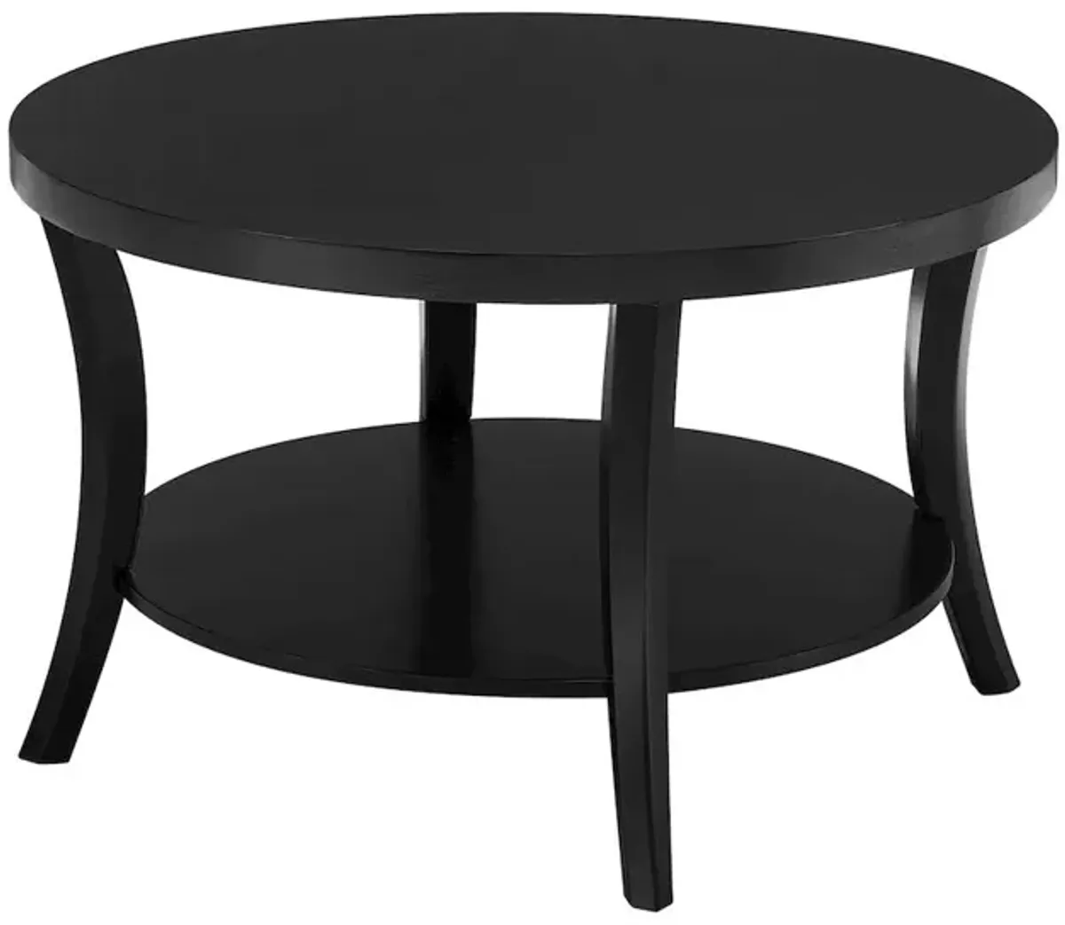 Convenience Concepts Charleston Round Coffee Table with Shelf