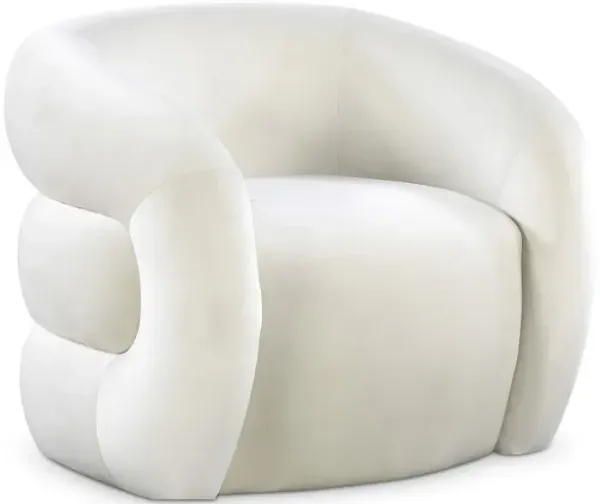 Meridian Furniture Roxbury Cream Velvet Accent Chair