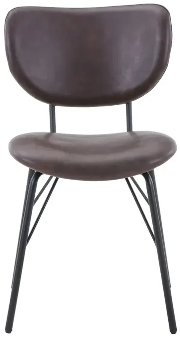 Jofran Modern Faux Leather Split-Back Upholstered Dining Chair (Set of 2)