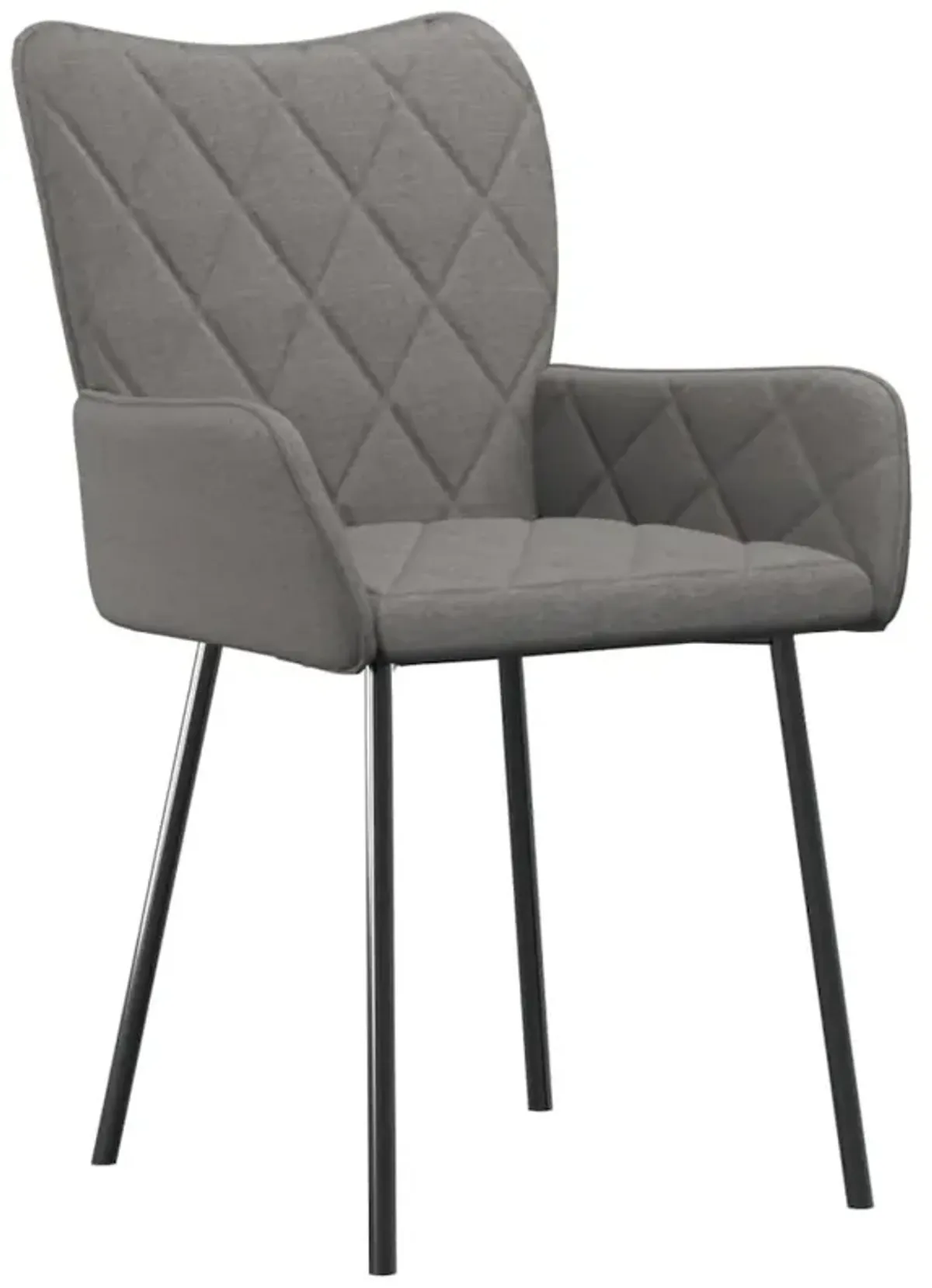 Dining Chairs 2 pcs Light Gray Fabric