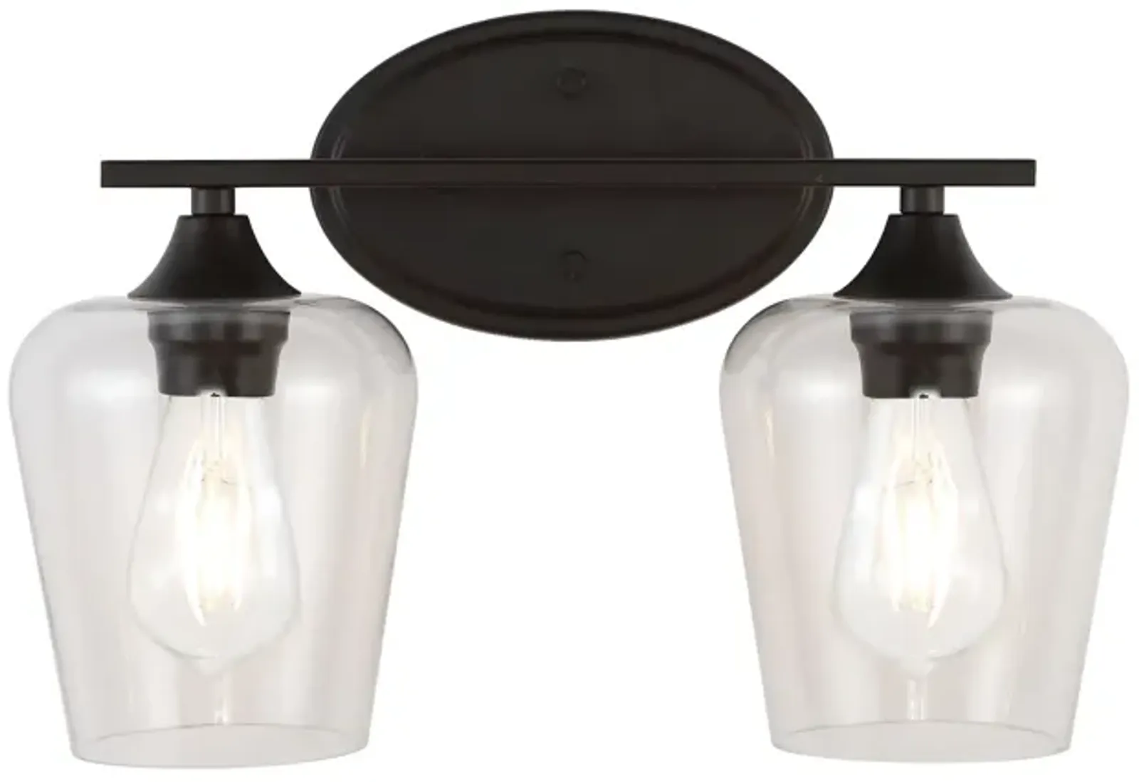 Jayne Iron/Glass Cottage Rustic LED Vanity Light