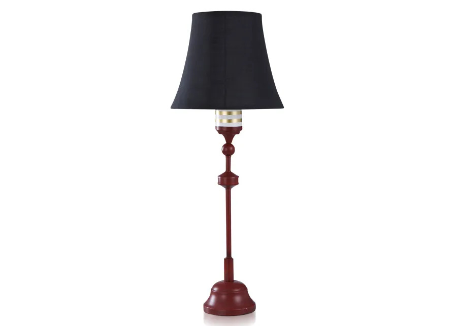 Chinese Red Metal Lamp