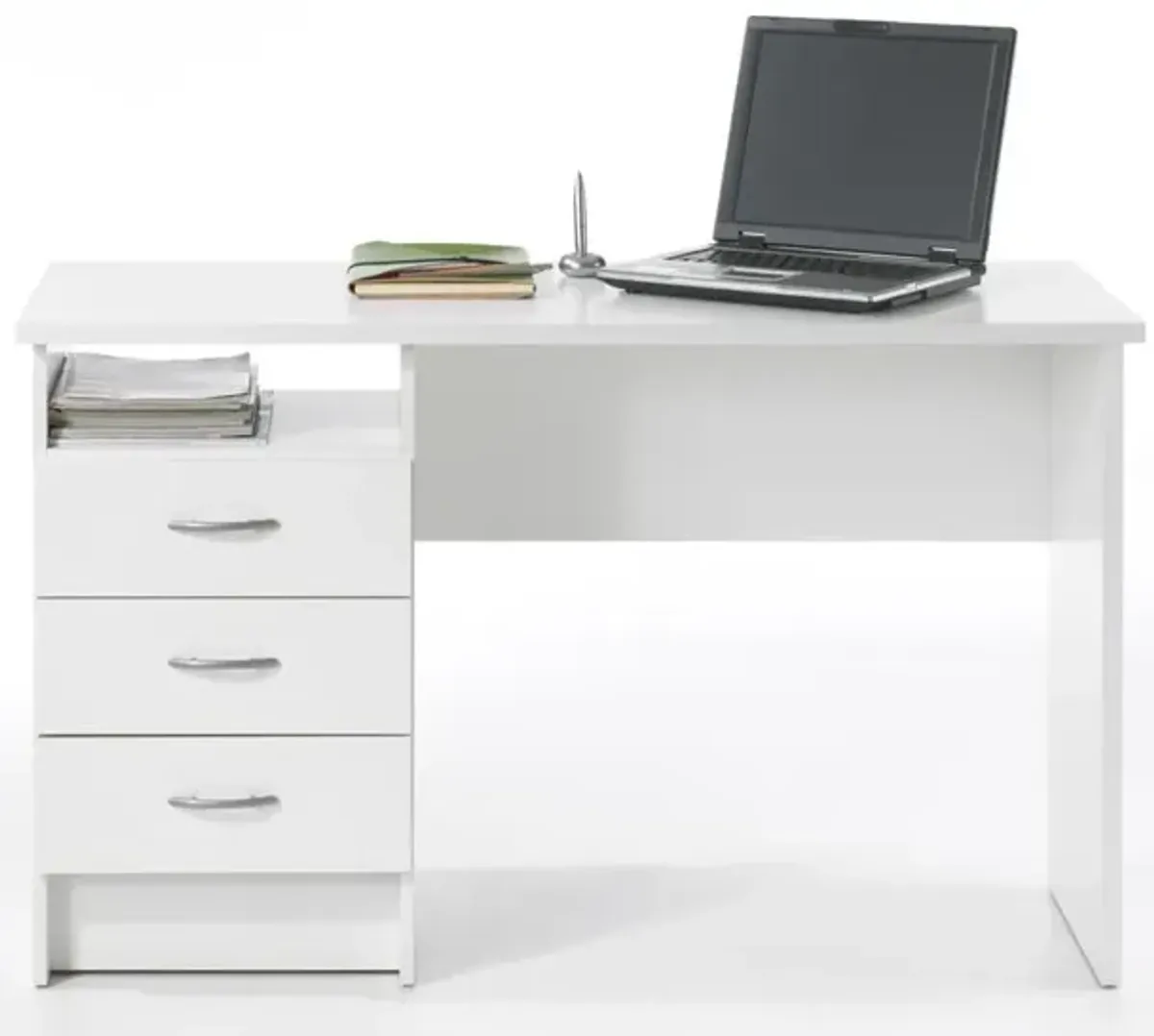 Tvilum Desk with 3 Drawers, White