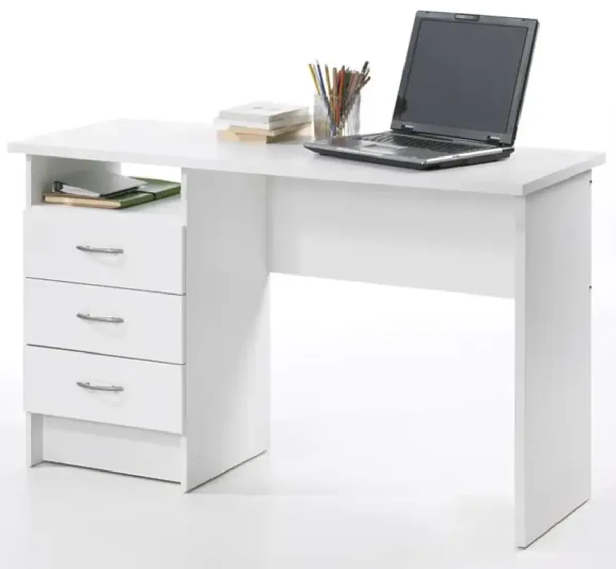 Tvilum Desk with 3 Drawers, White