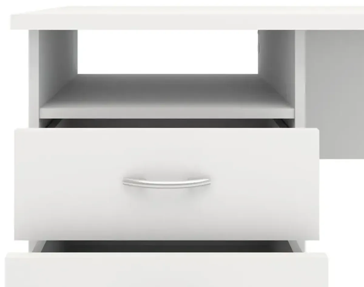 Tvilum Desk with 3 Drawers, White