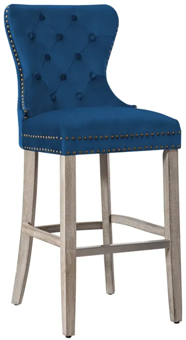 WestinTrends 29" Tufted Velvet Bar Stool