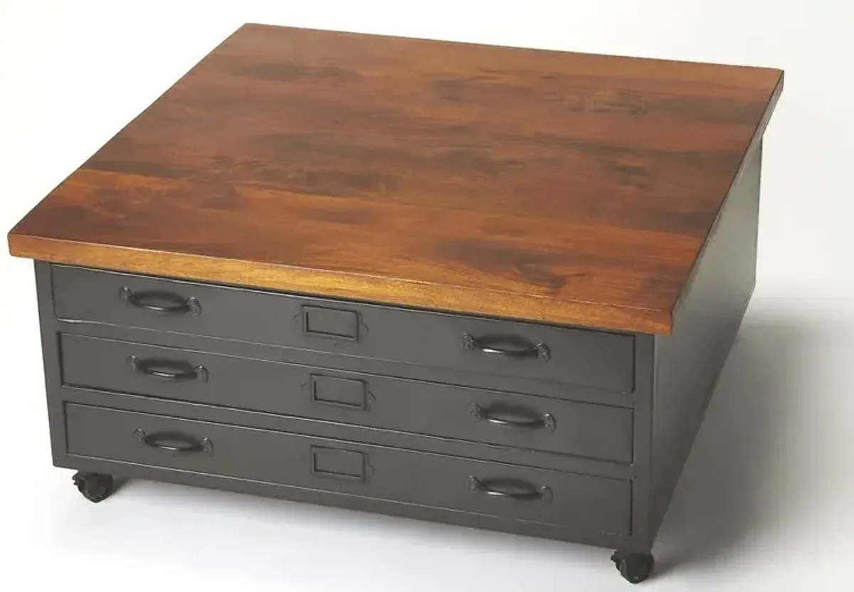 Butler Specialty Galvin Industrial Chic Coffee Table, Multi-Color