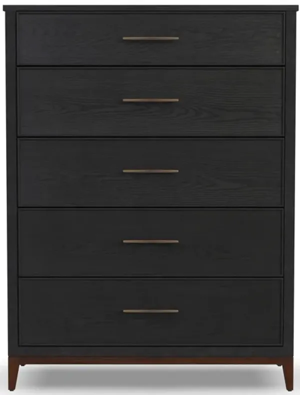 Waterfall Black Drawer Chest