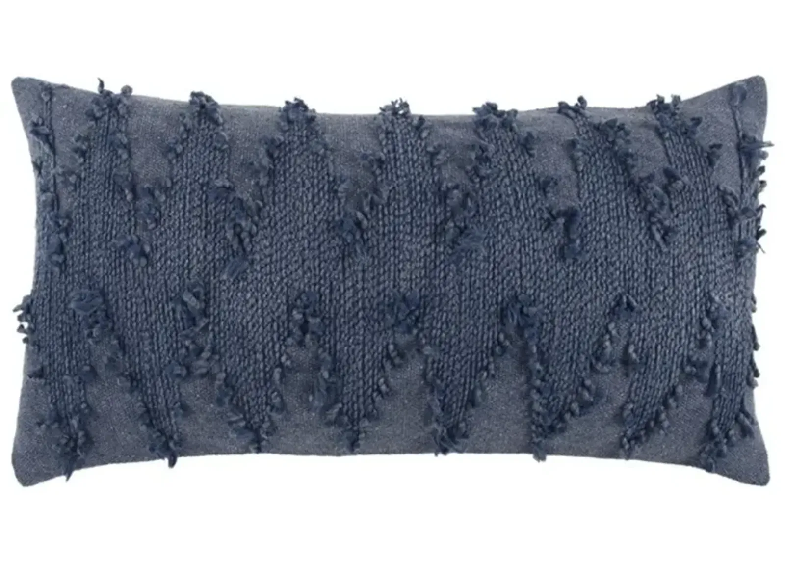 Hivvago Navy Blue Twisted Chevron Pattern Throw Pillow