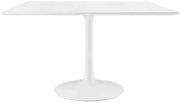 Modway - Lippa 48" Square Wood Top Dining Table White