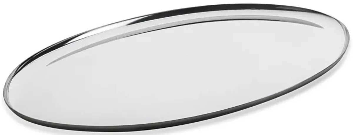 Stile By Pininarina Oval Tray in Mirror