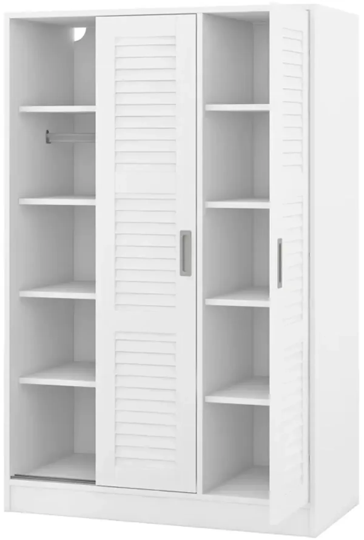 3-Door Shutter Wardrobe With Shelves