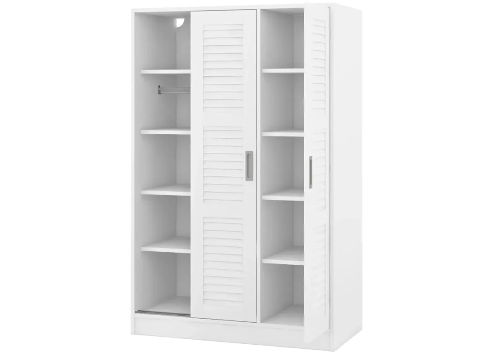 3-Door Shutter Wardrobe With Shelves