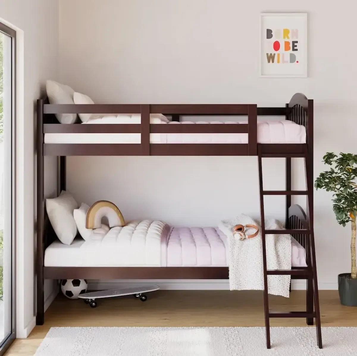 Storkcraft Long Horn Twin-Over-Twin Bunk Bed (Espresso)