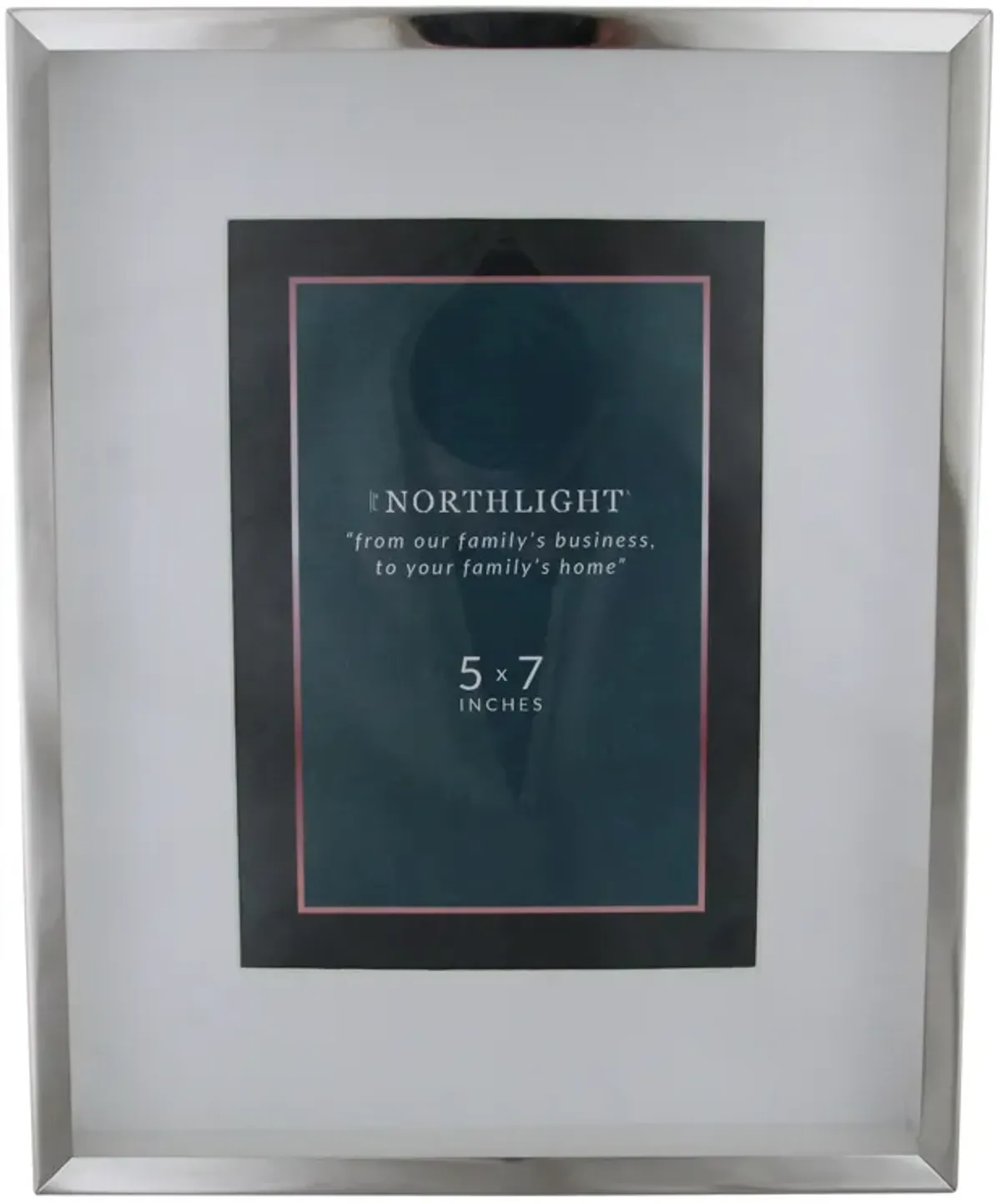 10" Modern Look Rectangular 5" x 7" Photo Picture Frame - Silver and Clear