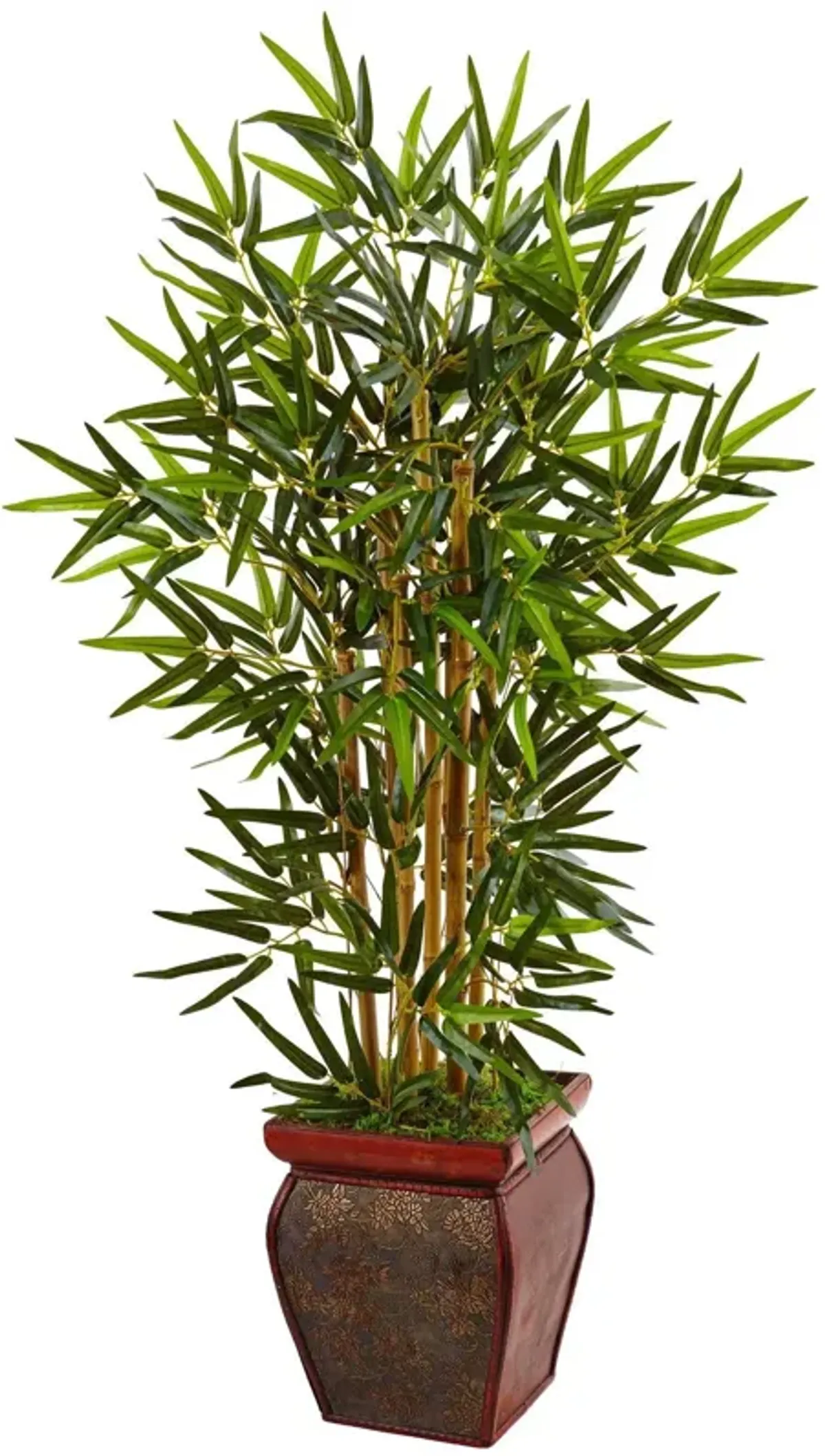 Nearly Natural 3.5-in Bamboo Tree in Decorative Planter