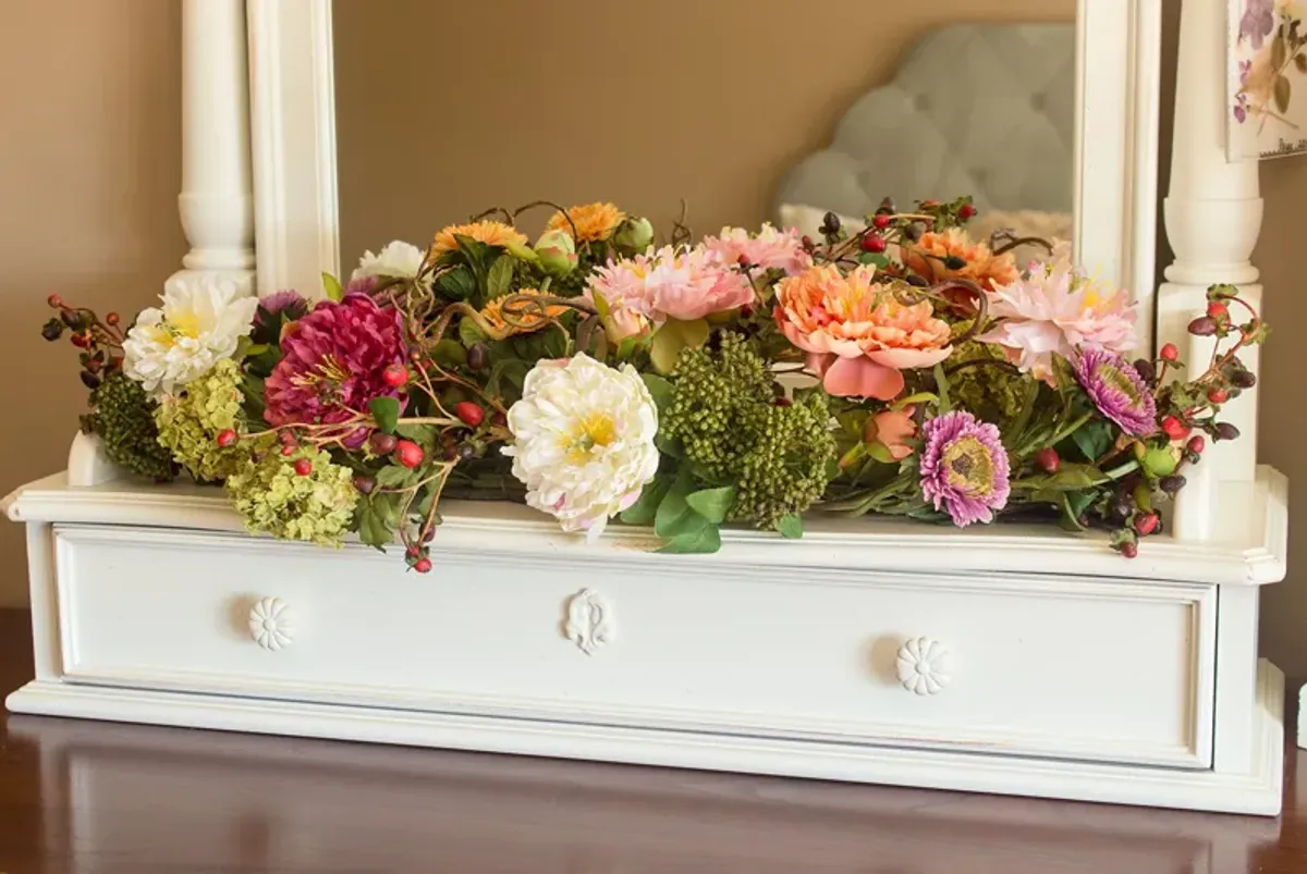 Nearly Natural 6.5-in Mixed Peony Centerpiece